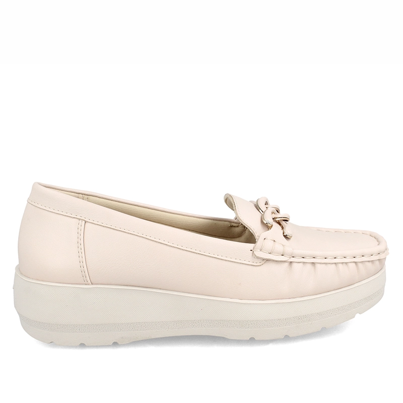 MOCASINES MUJER BATA BLANCO MARA - 1