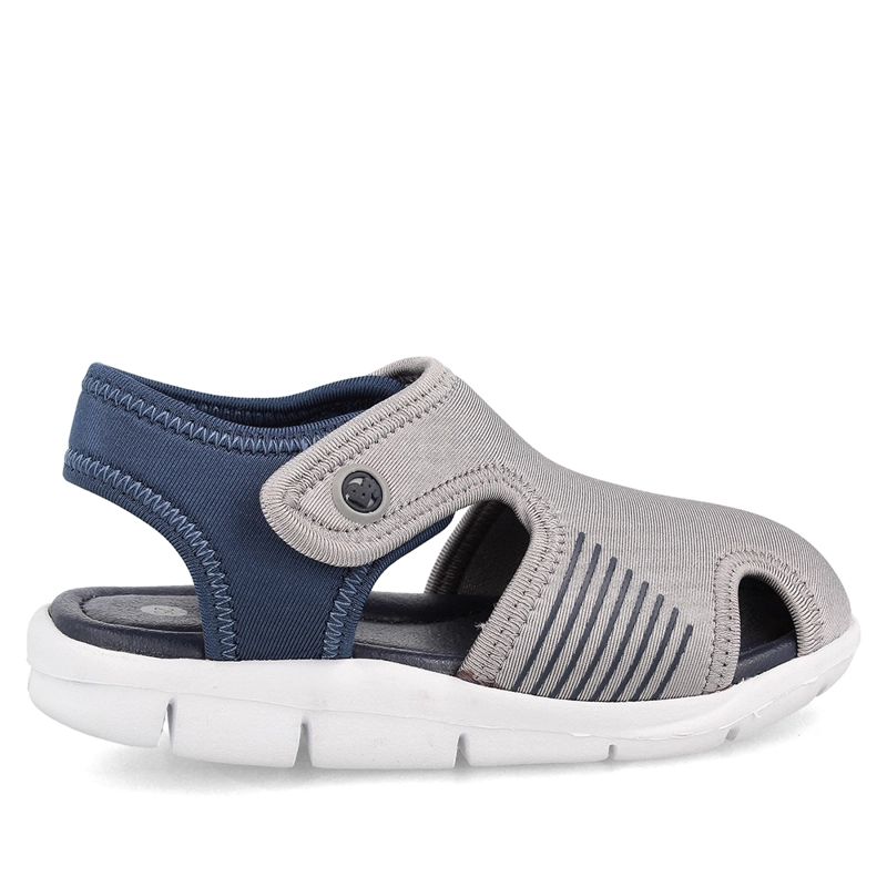 SANDALIA NIÑO BUBBLEGUMMERS GRIS-AZUL BENTLEY - 1