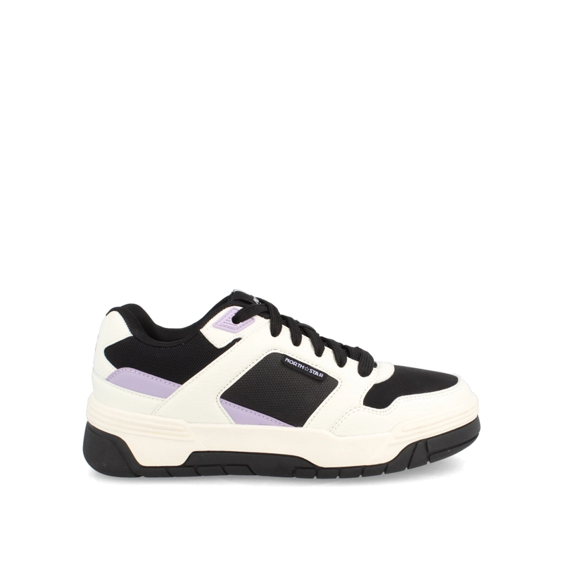 ZAPATILLA MUJER NORTH STAR SKATER CHUNK BLANCO-NEGRO - 1