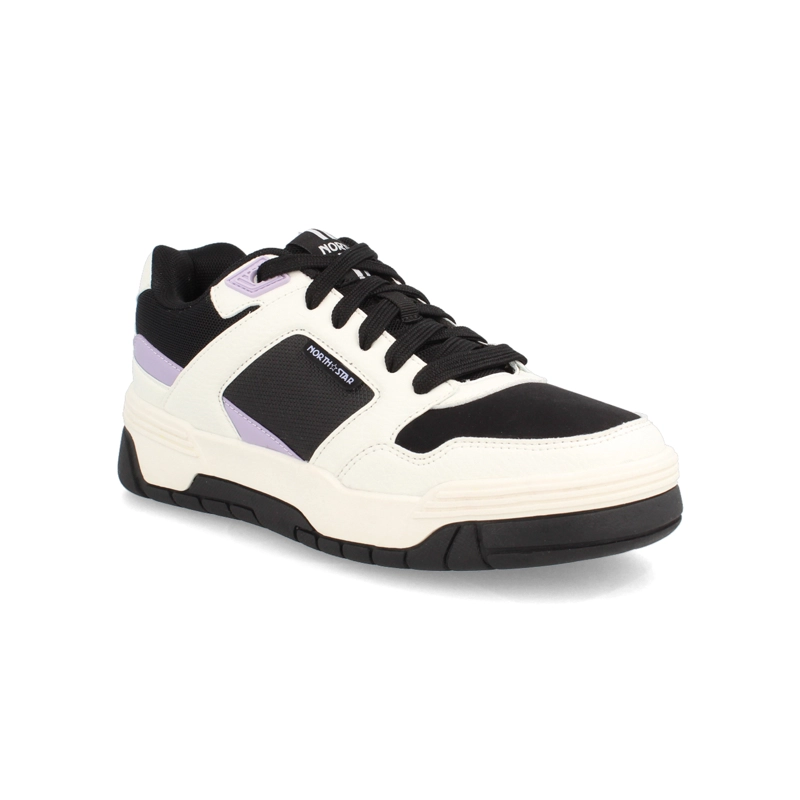 ZAPATILLA MUJER NORTH STAR SKATER CHUNK BLANCO-NEGRO - 2