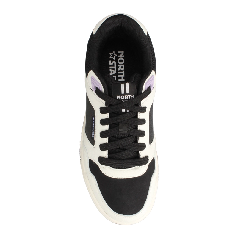 ZAPATILLA MUJER NORTH STAR SKATER CHUNK BLANCO-NEGRO - 4