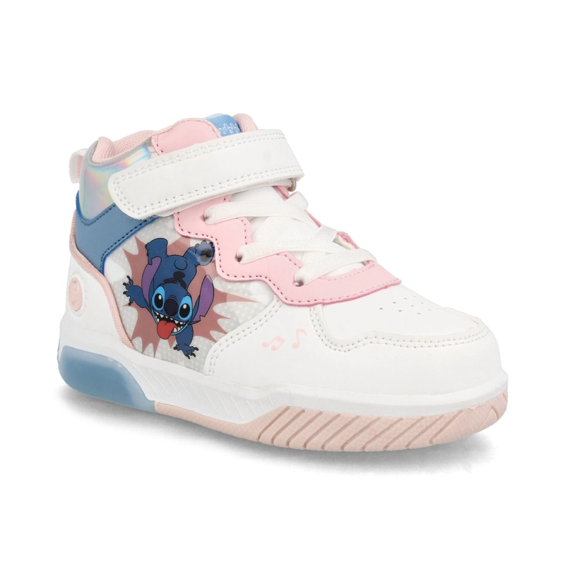 BOTIN NIÑA BUBBLEGUMMERS STITCH BLANCO- AZUL - 2