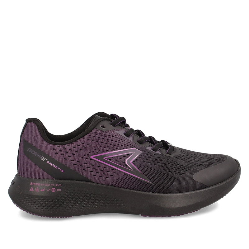 ZAPATILLA MUJER POWER XORISE+100 RN EROS2 NEGRO-MORADO - 1