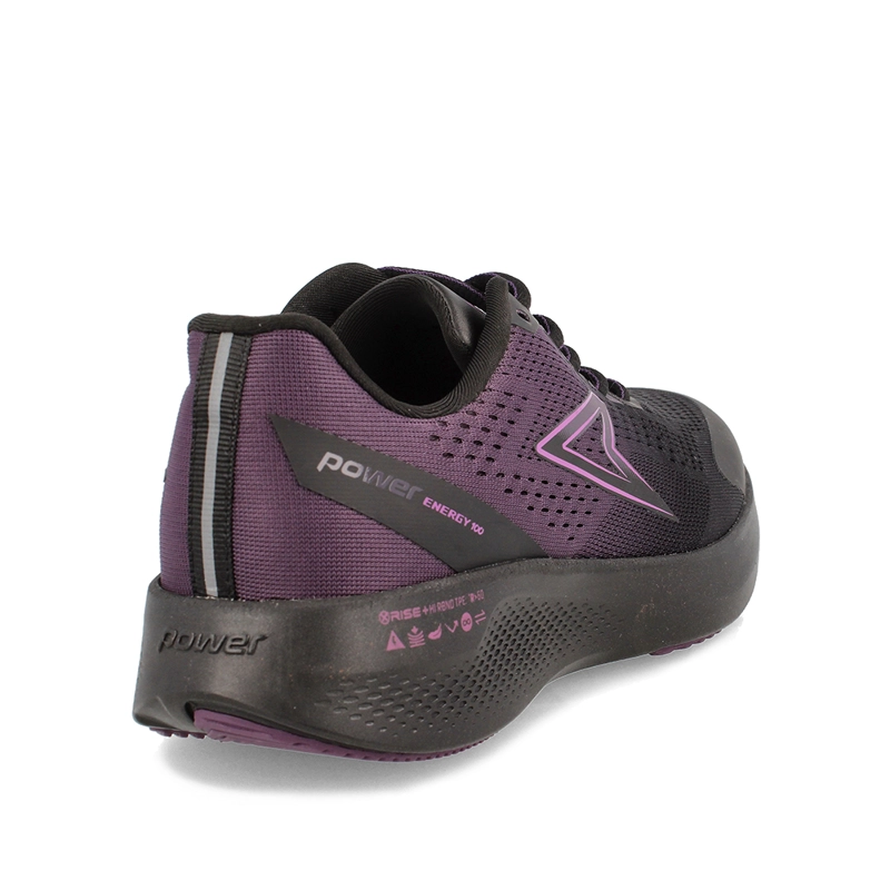 ZAPATILLA MUJER POWER XORISE+100 RN EROS2 NEGRO-MORADO - 4