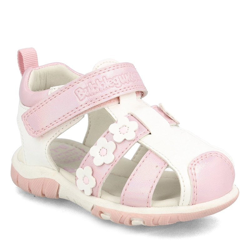 SANDALIA  NIÑA BUBBLEGUMMERS WHEEL BLANCO-ROSADO - 1