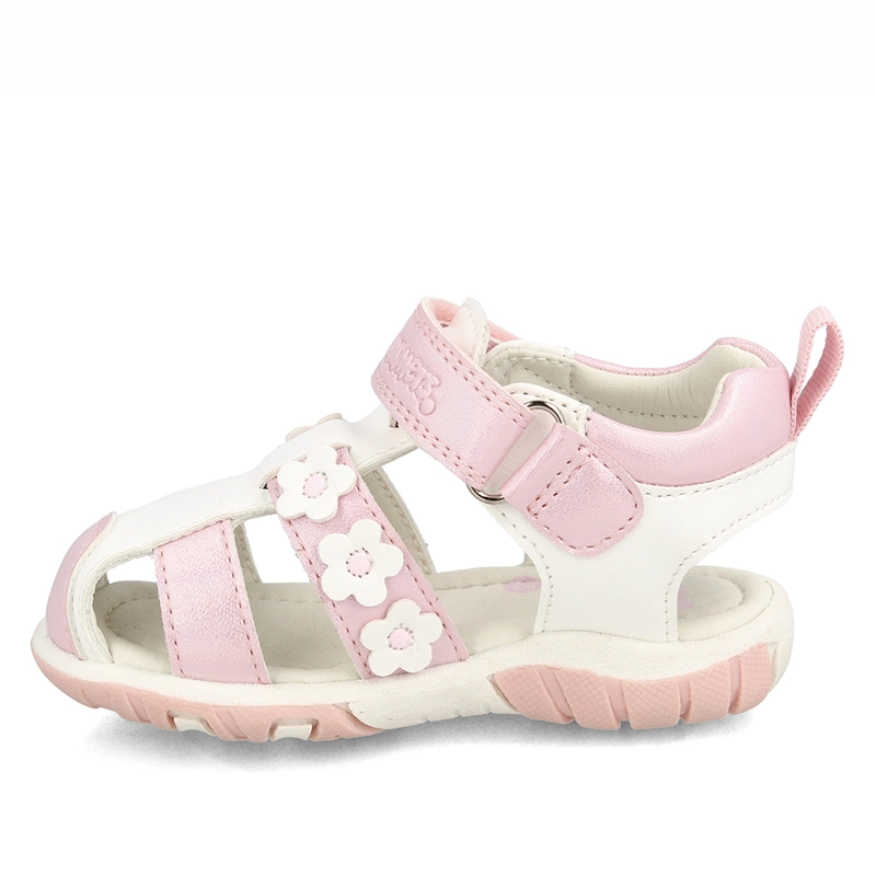 SANDALIA  NIÑA BUBBLEGUMMERS WHEEL BLANCO-ROSADO - 2