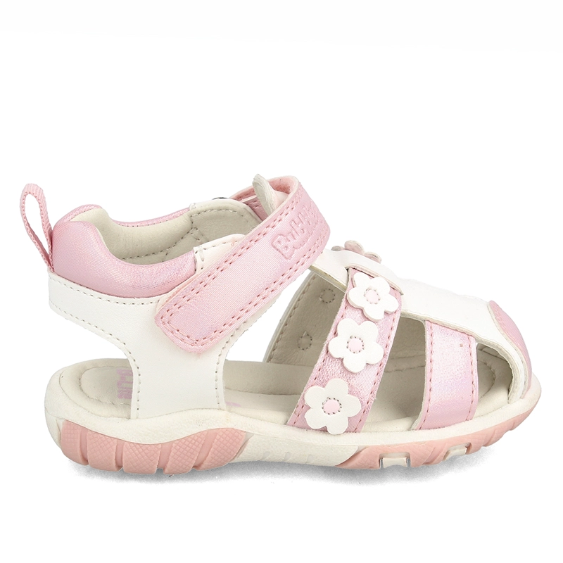 SANDALIA  NIÑA BUBBLEGUMMERS WHEEL BLANCO-ROSADO - 5