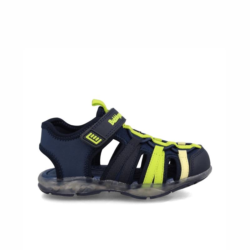 SANDALIA  NIÑO BUBBLEGUMMERS UNAI NEGRO - GRIS - 1