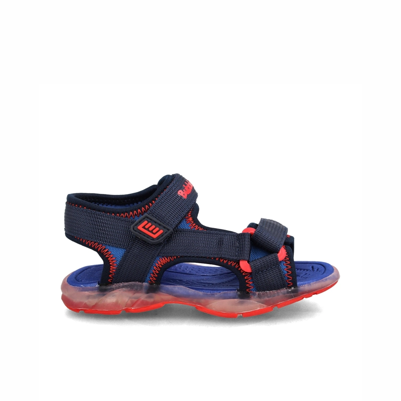 SANDALIA  NIÑO BUBBLEGUMMERS UNAI AZUL MARINO - ROJO - 1