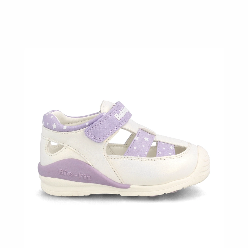SANDALIA  NIÑA BUBBLEGUMMERS BIO FIT BLANCO - LILA - 1