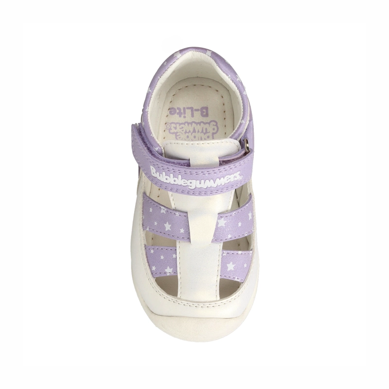 SANDALIA  NIÑA BUBBLEGUMMERS BIO FIT BLANCO - LILA - 4