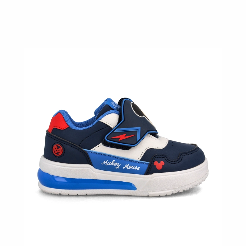 ZAPATILLA NIÑO BUBBLEGUMMERS MICKEY AZUL MARINO - ROJO - 1