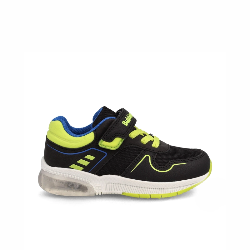 ZAPATILLA NIÑO BUBBLEGUMMERS OCEAN NEGRO - VERDE LIMA - 1