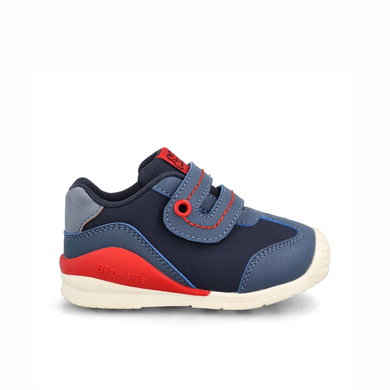 ZAPATILLA NIÑO BUBBLEGUMMERS BIO FIT AZUL-ROJO - 1