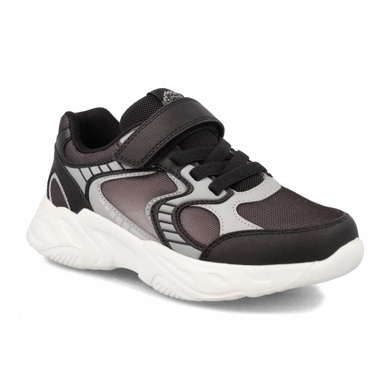 ZAPATILLA NIÑO BUBBLEGUMMERS DERBY NEGRO - GRIS - 2