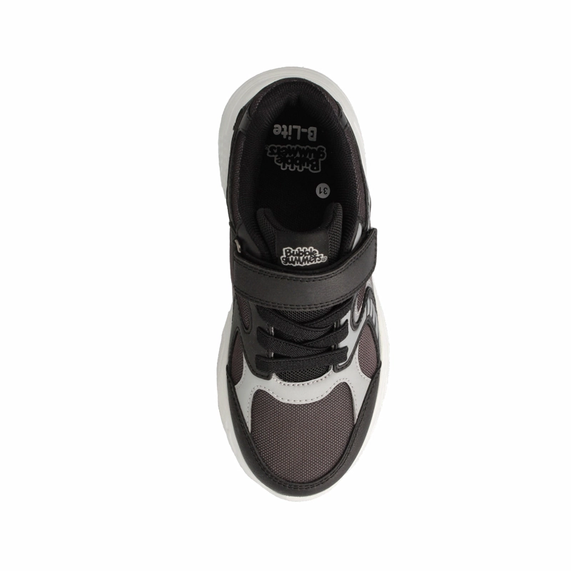 ZAPATILLA NIÑO BUBBLEGUMMERS DERBY NEGRO - GRIS - 4