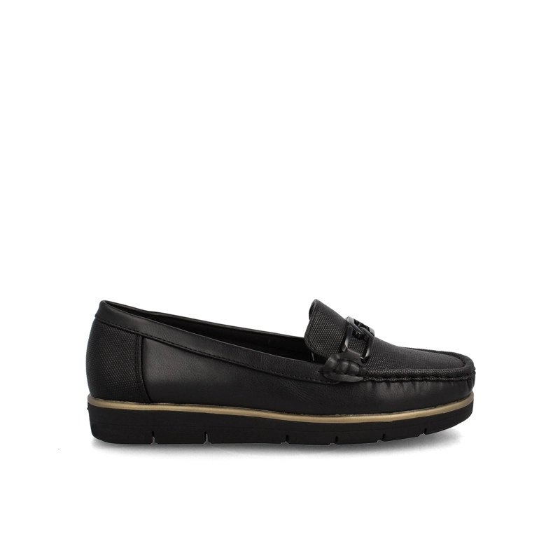 MOCASIN MUJER BATA FLIPI NEGRO - 1