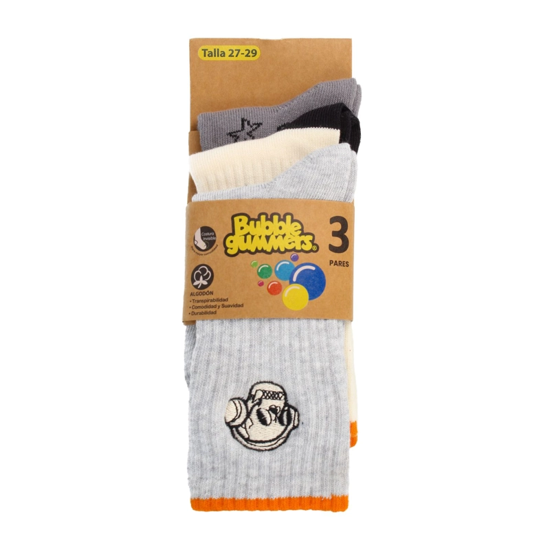 CALCETINES NIÑO BUBBLEGUMMERS DESERT GRIS - 1
