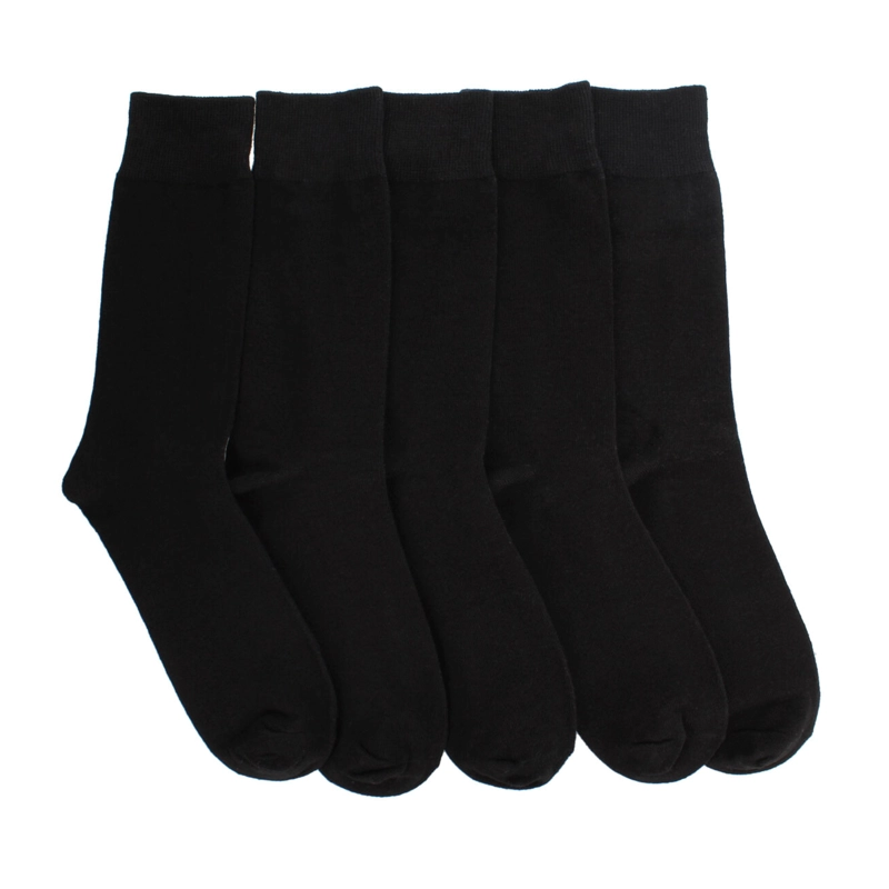 CALCETINES HOMBRE BATA PACK 5 CREW BLACK NEGRO - 2