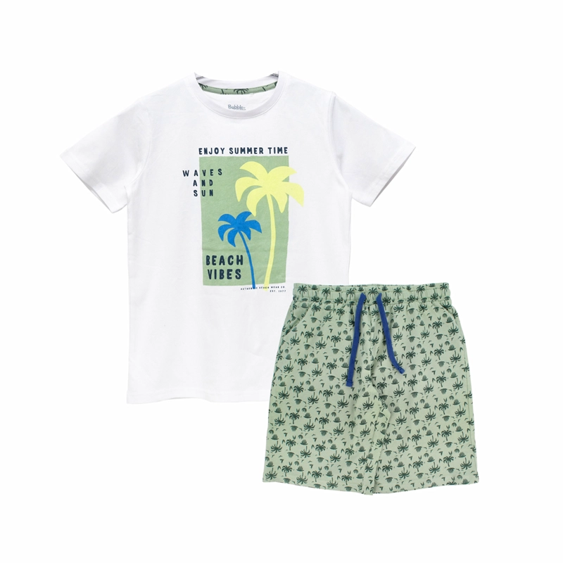 PIJAMA NIÑO BUBBLEGUMMERS LAGOS BLANCO - 1