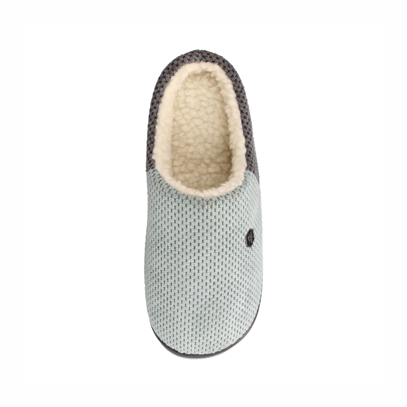 PANTUFLA MUJER BATA LOLA GRIS-MENTA - 4