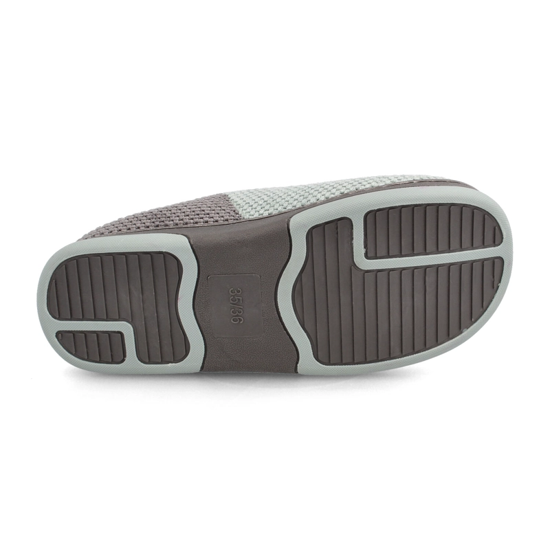 PANTUFLA MUJER BATA LOLA GRIS-MENTA - 9