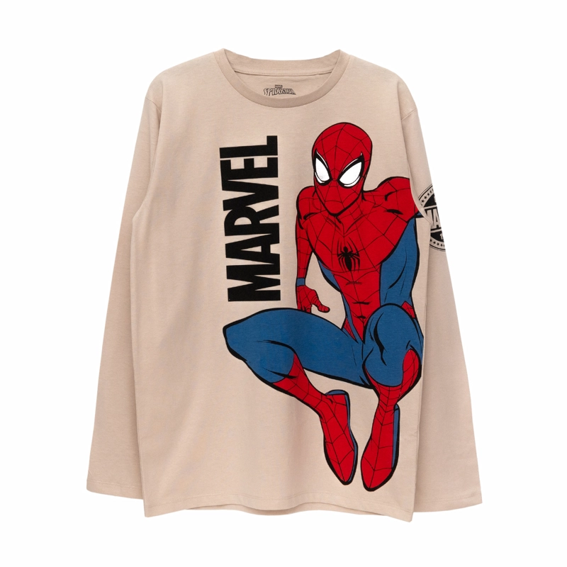 POLERA NIÑO BUBBLEGUMMERS ML SPIDERMAN BEIGE - 1