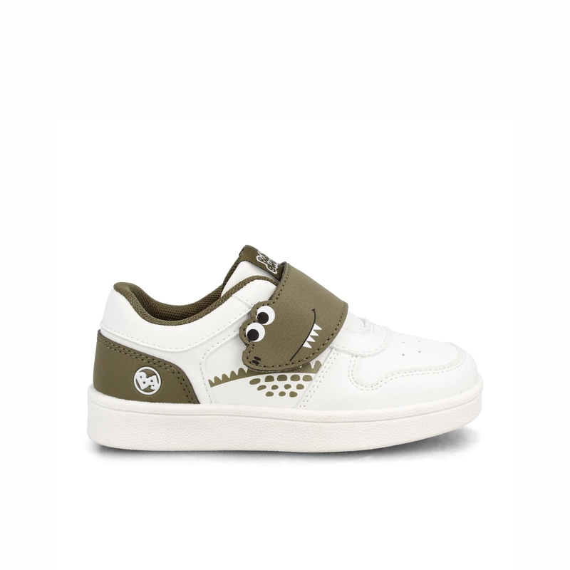 ZAPATILLA NIÑO BUBBLEGUMMERS CLAVEL BLANCO/VERDE - 1