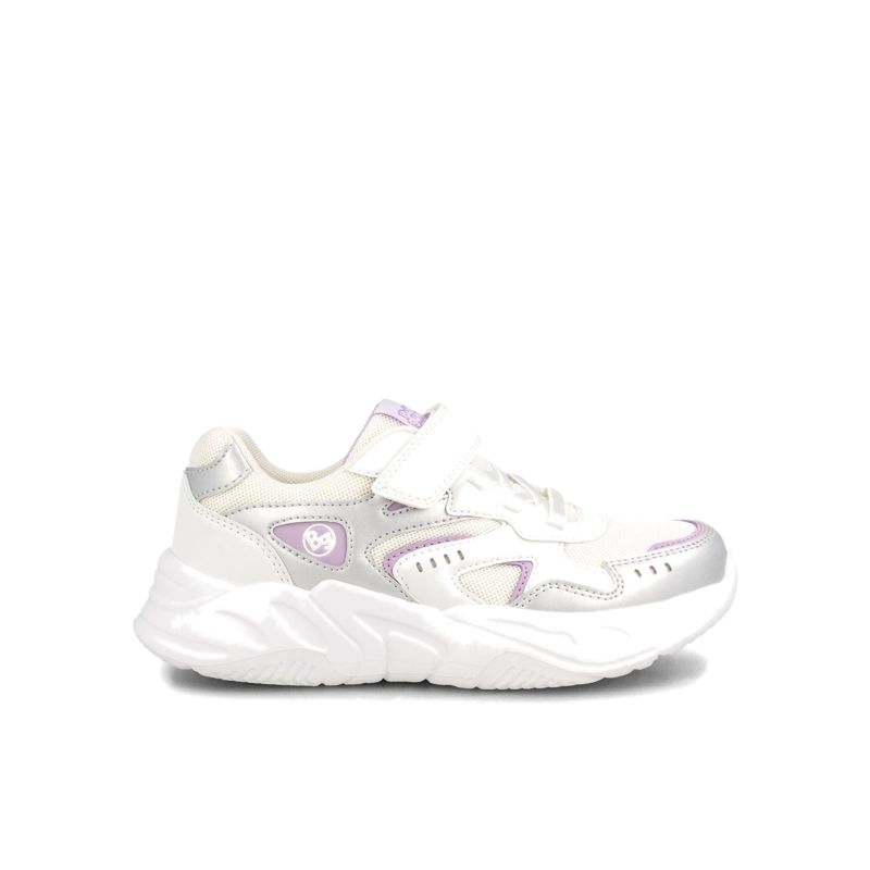 ZAPATILLA NIÑA BUBBLEGUMMERS DERBY PLATEADO/BLANCO - 1