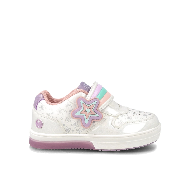 ZAPATILLA NIÑA BUBBLEGUMMERS NEON PLATEADO/BLANCO - 1