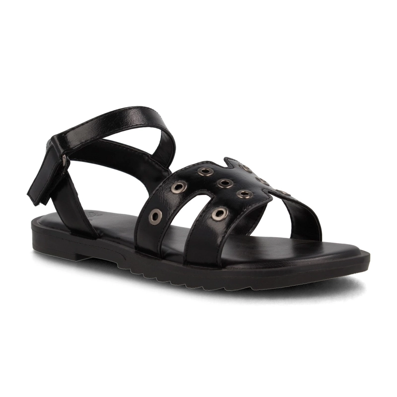 SANDALIA NIÑA BUBBLEGUMMERS VERACRUZ VELCRO NEGRO - 2