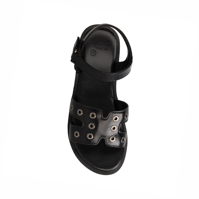 SANDALIA NIÑA BUBBLEGUMMERS VERACRUZ VELCRO NEGRO - 4