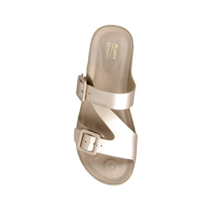 SANDALIA MUJER BATA CURISSAY DORADO - 4