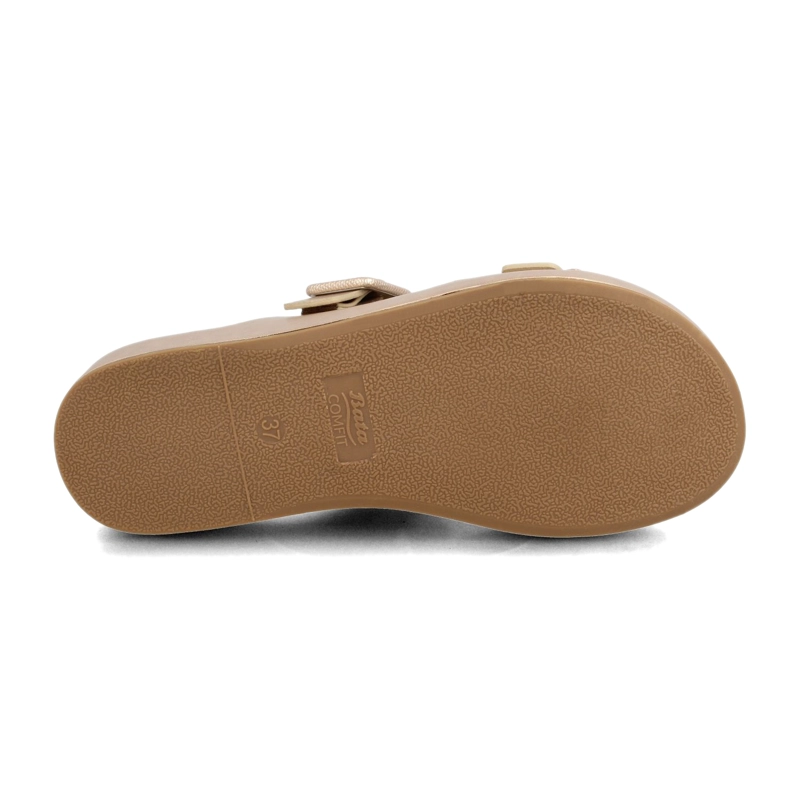 SANDALIA MUJER BATA CURISSAY DORADO - 5