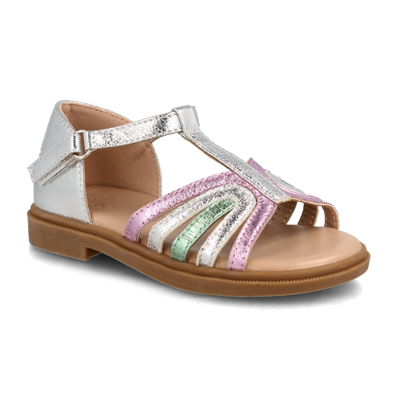 SANDALIA NIÑA BUBBLEGUMMERS GINGER PLATEADO - 2