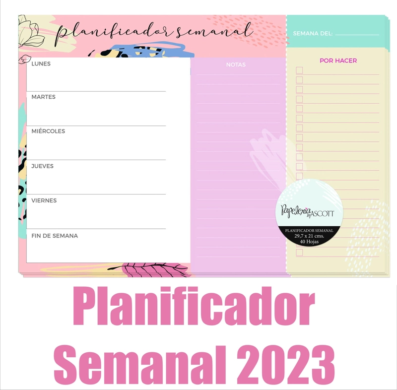 CALENDARIO AGENDA PLANIFICADOR SEMANAL ASCOTT 40HJ 29,7X21CM. - 1