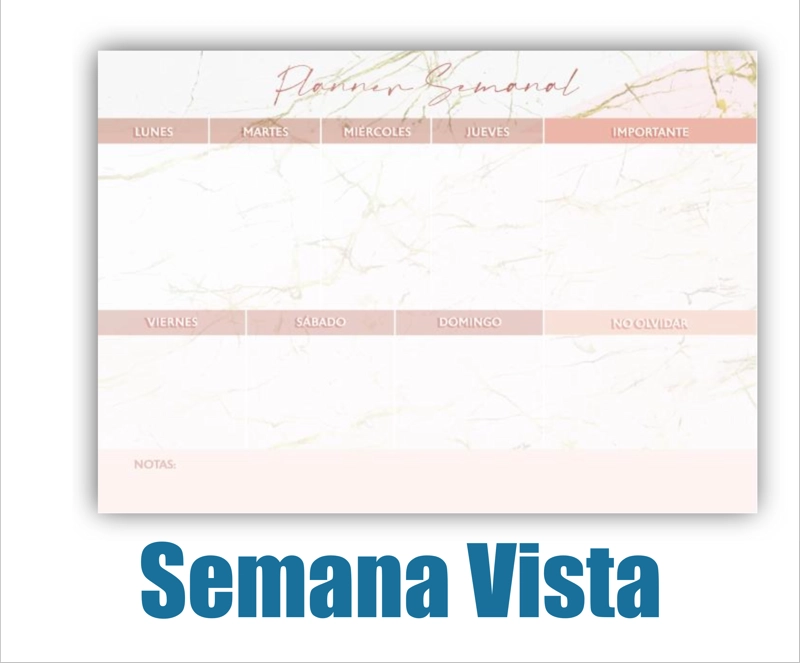 CALENDARIO AGENDA PLANIFICADOR SEMANAL TD ASCOTT 80HJ ROSE - 2