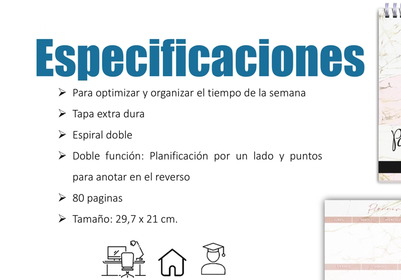 CALENDARIO AGENDA PLANIFICADOR SEMANAL TD ASCOTT 80HJ ROSE - 4