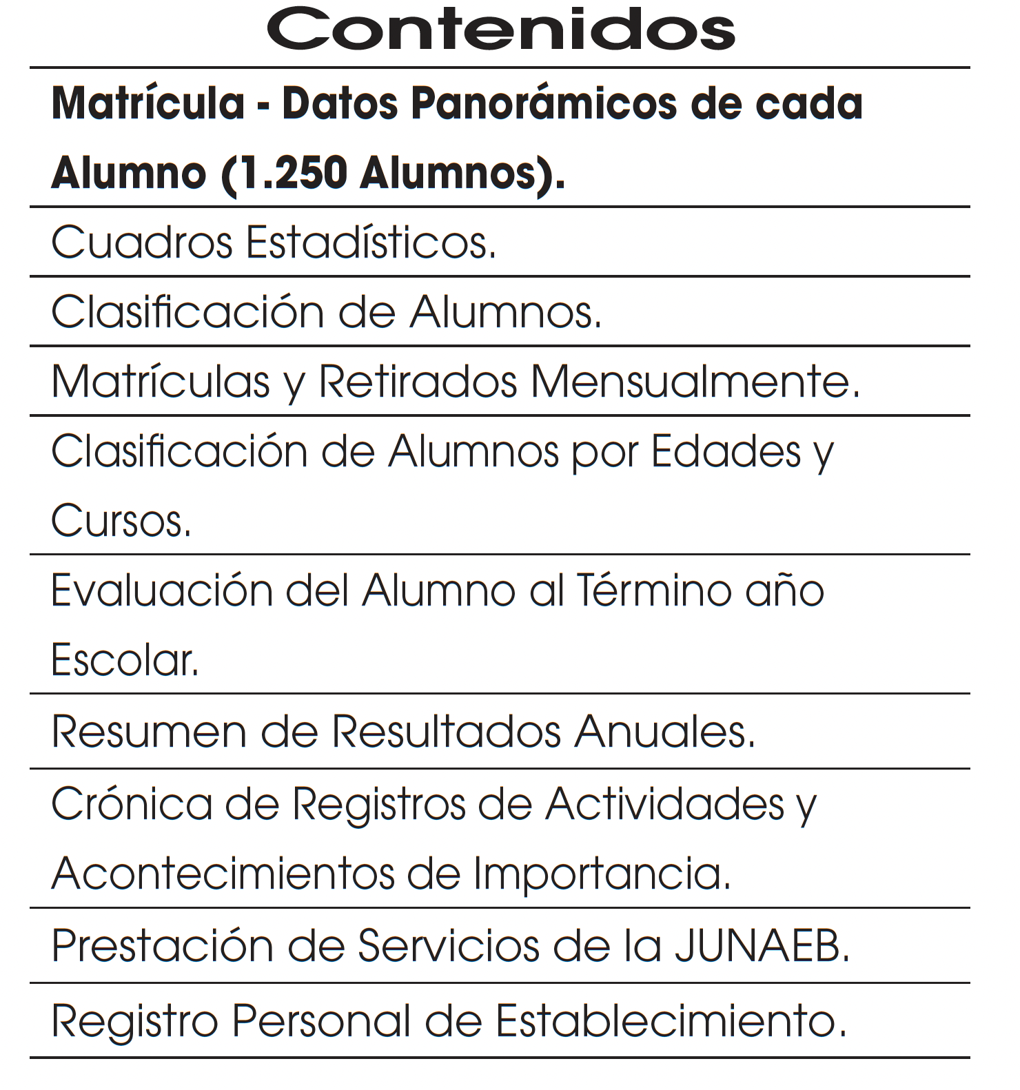 LIBRO REGISTRO GENERAL DE MATRICULA BAS/MED (REG ESCOLAR) - BUHO - 2