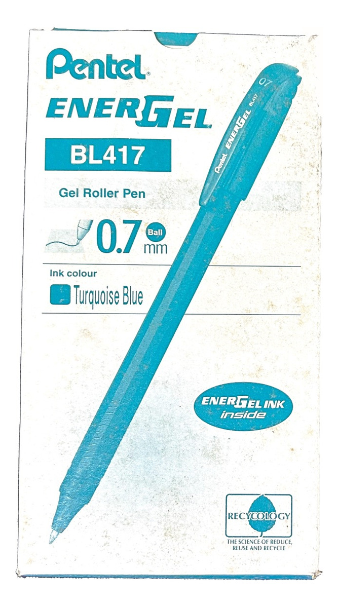 LAPIZ GEL PENTEL ROLLER ENERGEL MAKKURO 07MM TURQUESA 12UN