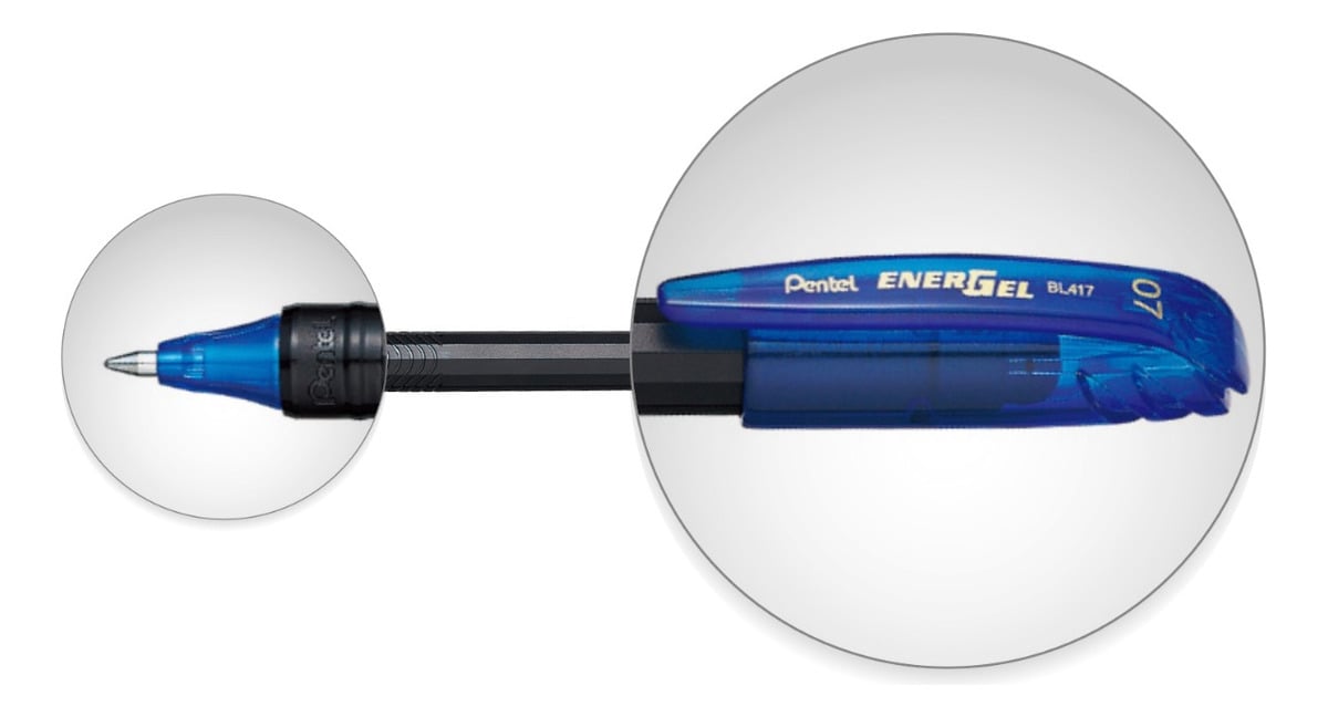 LÁPIZ GEL PENTEL ROLLER ENERGEL MAKKURO 07MM AZUL 12UNI - 5
