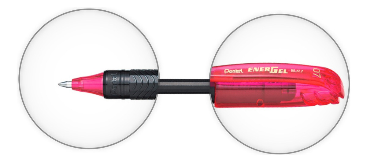 LÁPIZ GEL PENTEL ROLLER ENERGEL MAKKURO 07MM ROSADO 12UN - 5
