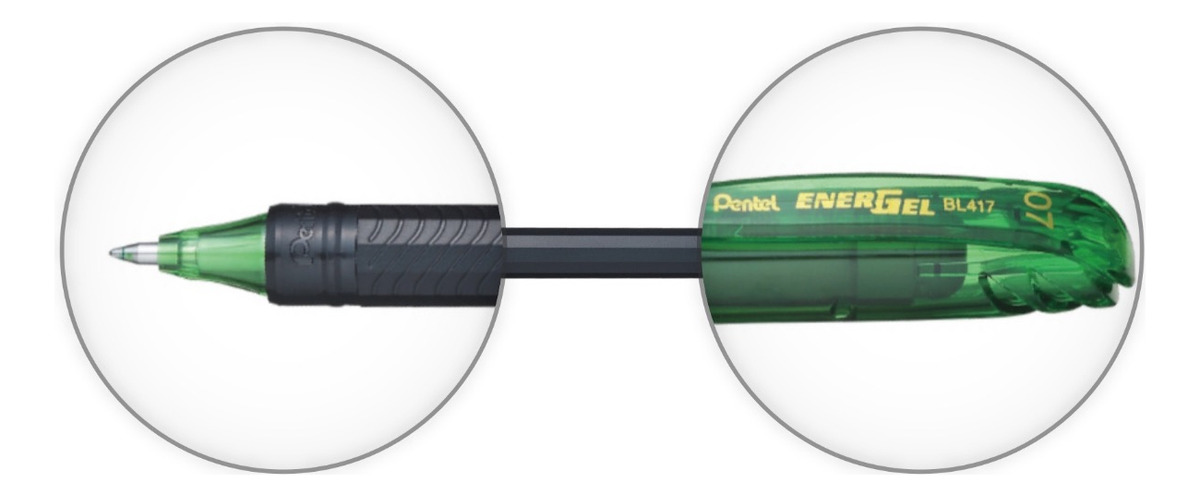 LÁPIZ GEL PENTEL ROLLER ENERGEL MAKKURO 07MM VERDECLARO 12U - 5