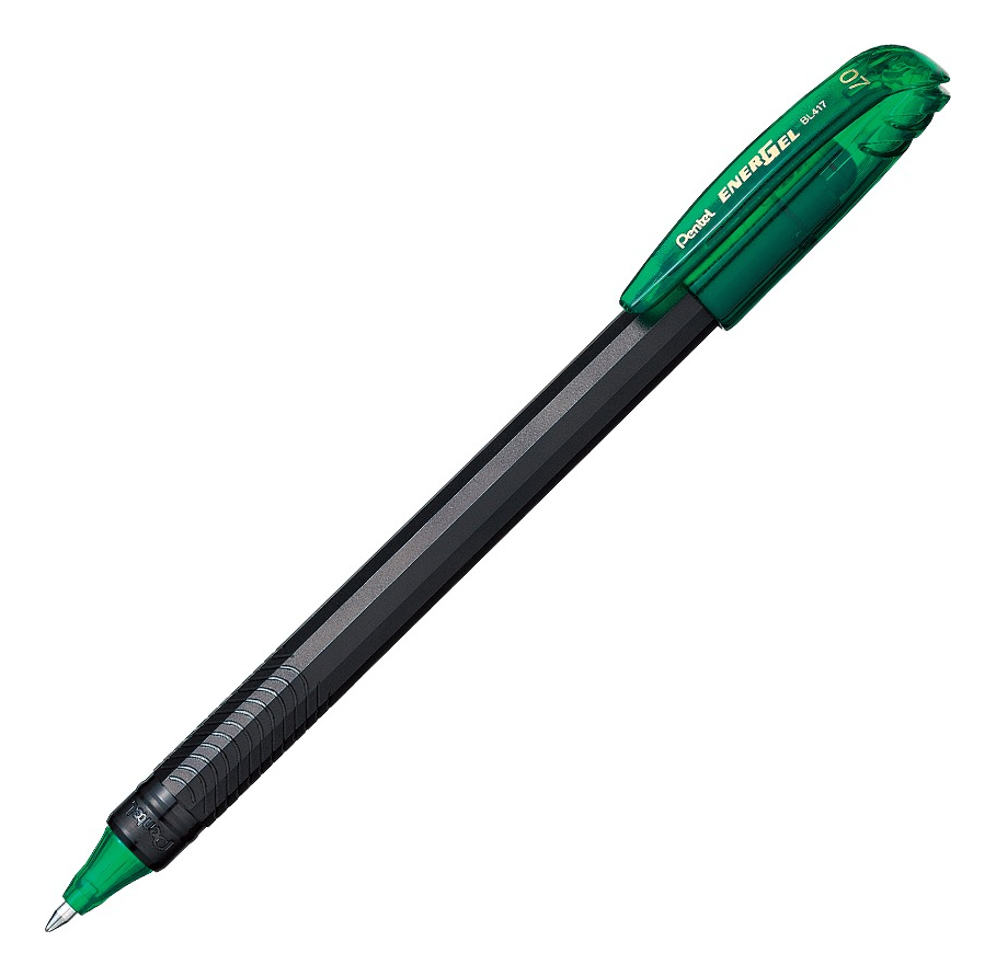 LÁPIZ GEL PENTEL ROLLER ENERGEL MAKKURO 07MM VERDE 12UNI - 3