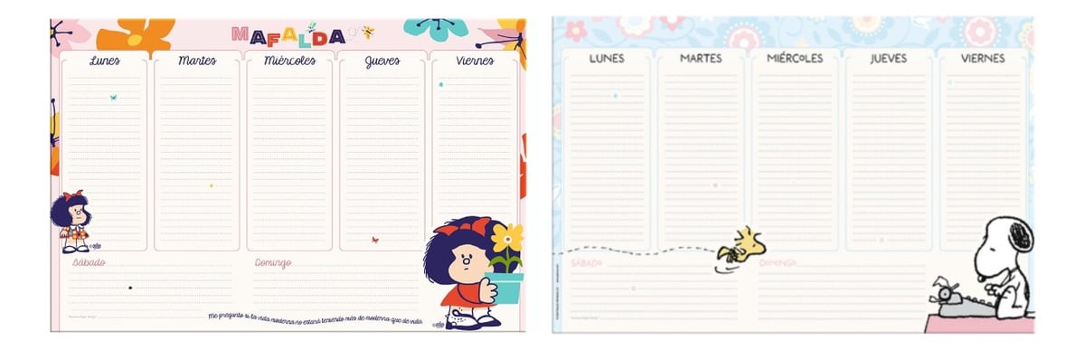 PLANNER PREMIUM PAPER PLANIFICADOR CALENDARIO NO FECHADO SUPER LUJO MAFALDA - 3