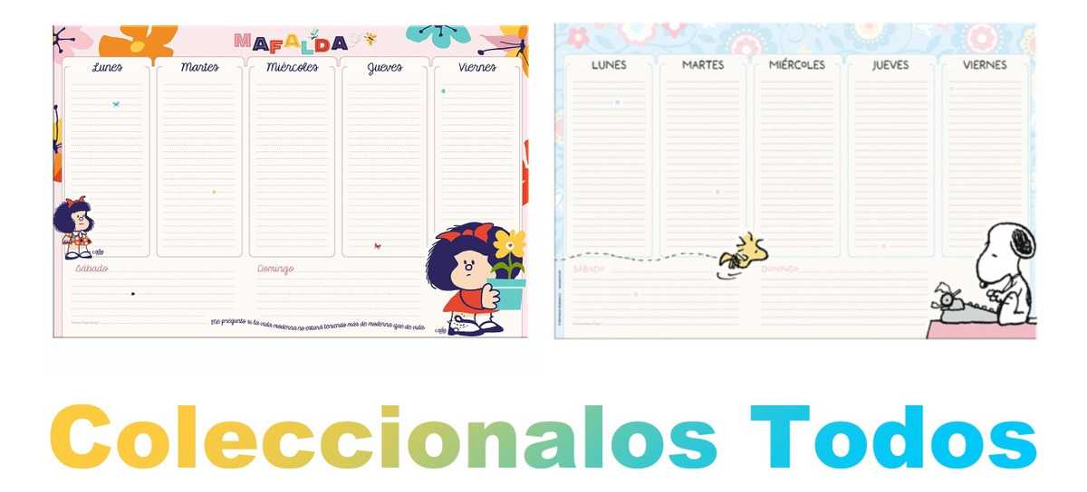 PLANNER PREMIUM PAPER PLANIFICADOR CALENDARIO NO FECHADO SUPER LUJO MAFALDA - 4