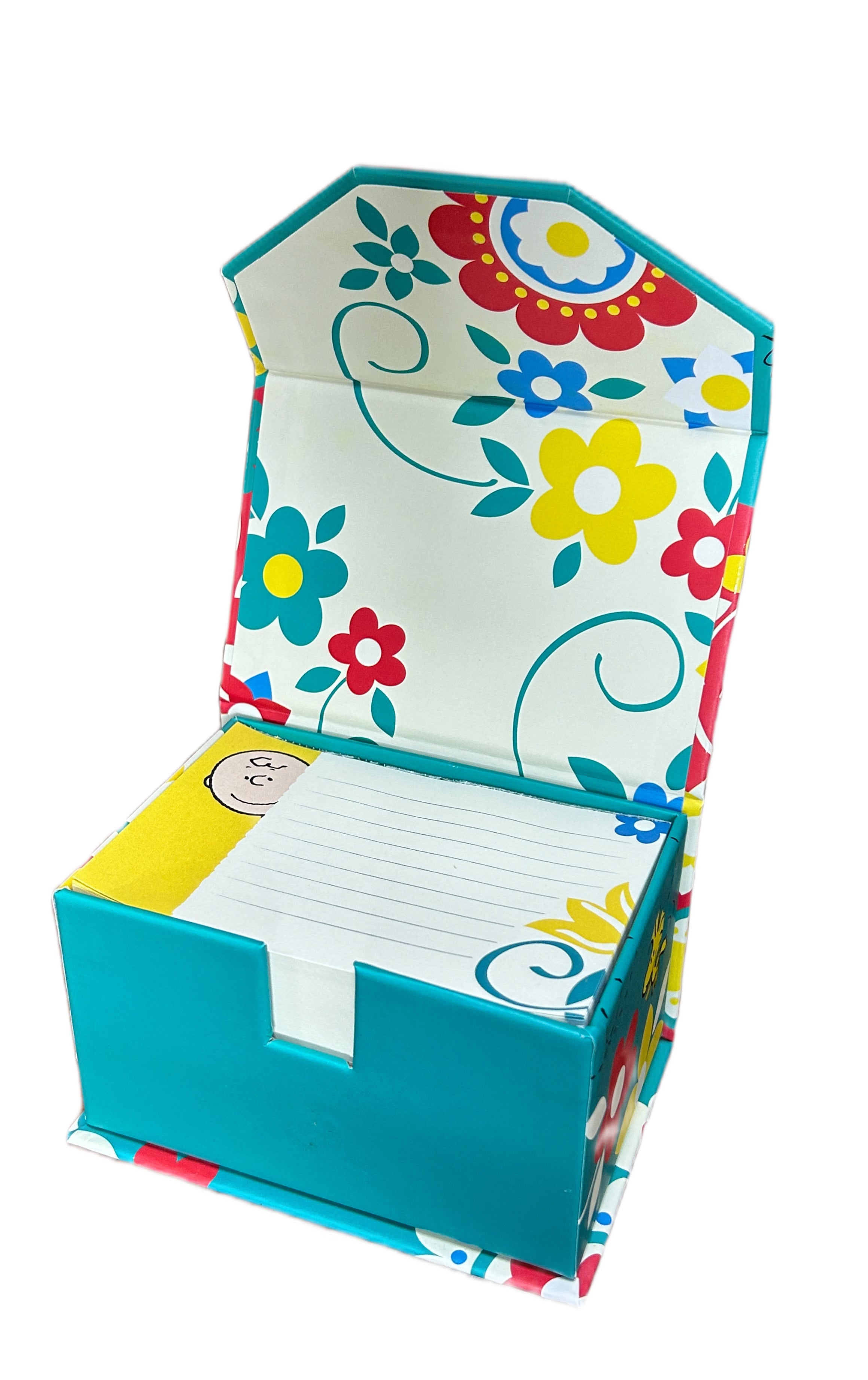 CAJA DE NOTAS ESCRITORIO PREMIUM PAPER SUPER LUJO SNOOPY FULL COLOR - 1