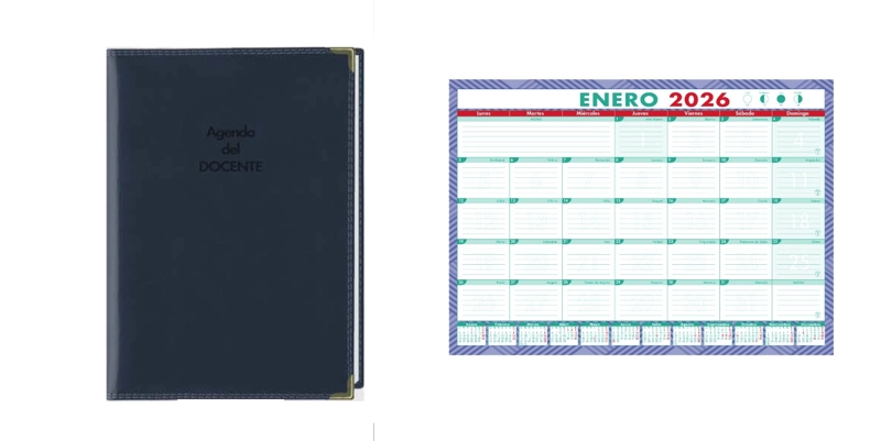 Agenda Buho Profesor Cuero 2027 + Calendario Escritorio 2027 - 1