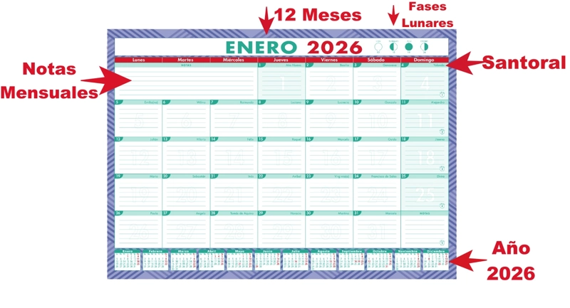 Agenda Buho Profesor Cuero 2027 + Calendario Escritorio 2027 - 8