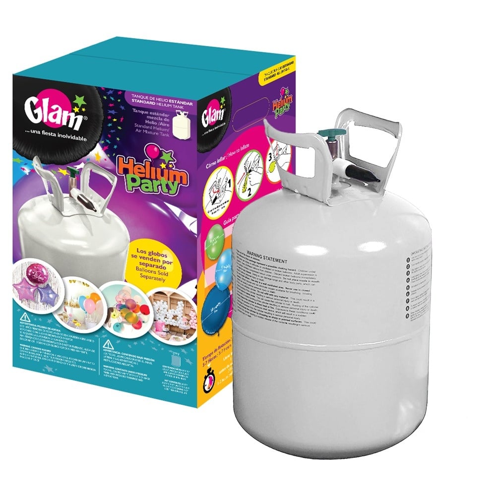 GLAM TANQUE BALÓN CILINDRO GAS HELIO ULTRA LIVIANO 30 GLOBOS - 1